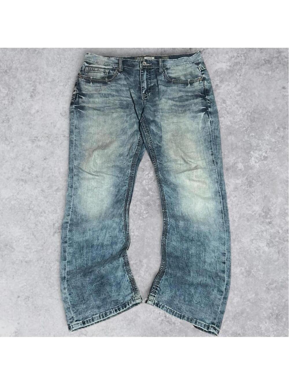 Y2K BKE Jake Stonewashed Straight Leg Jeans - Tagged 34, Fits 36!